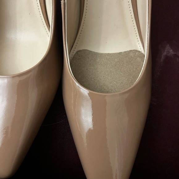 Marc Fisher LTD Elegant Nude Patent Yalina  Block Heels size 11M NWOT - Picture 8 of 14